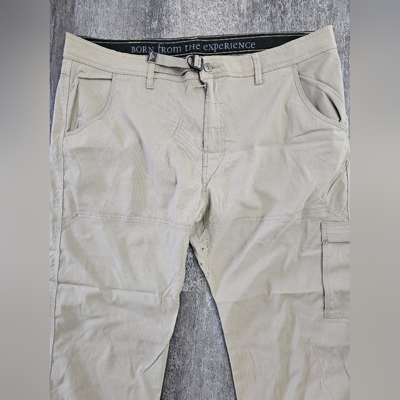 PrAna Zion Straight Fit Stretch Roll Up Pants Belted  Snap Roll Up 40 - Picture 4 of 10